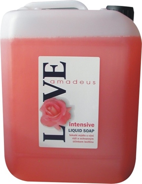 Mýdlo tekuté 5l amadeus love bílé, růžové